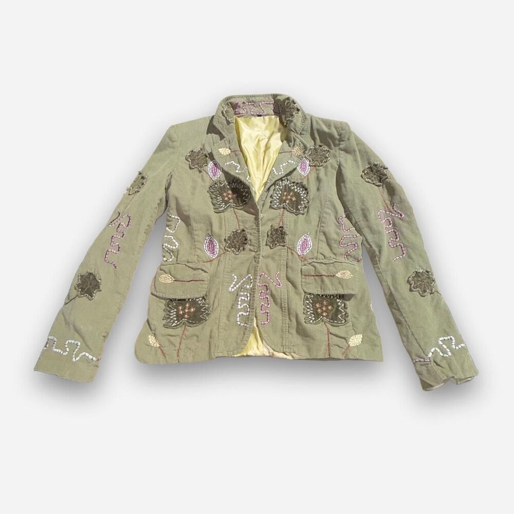 Vintage embroidered Green and Khaki Jacket